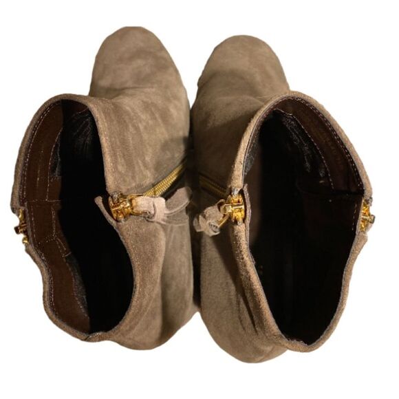 Cole Haan suede leather booties with double zippers Sz 7.5 - Picture 4 of 5